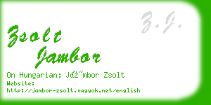 zsolt jambor business card
